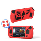 For Steam Deck V V4-1 Silicone Non-slip Protective Case for Pocket Consoles with Holder Function, V4-1(Green), V4-1(Blue), V4-1Black), V4-1(Red)