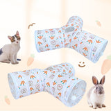 Foldable Rabbit Tunnel Suede Cat Three Exit Channel