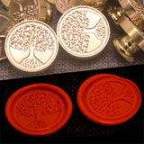 Tree Of Life Wax Seal Stamp Retro Brass Head Wooden Handle Removable Sealing Stamp, Tree Of Life Wax Seal Stamp