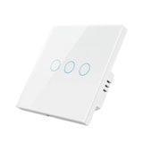 Tuya ZigBee Zero Firewire Touch Wall Remote Control Switch Light Control Voice Switch EU Plug, Style:, 1 Gang (White), 2 Gang (White), 3 Gang (White), 1 Gang (Black), 2 Gang (Black), 3 Gang (Black)