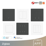 Tuya ZigBee Smart Single-fire Zero-fire Sharing Timing Voice Wall Switch EU Plug, Style:, 1 Way (White), 2 Ways (White), 3  Ways (White), 4 Ways (White), 1 Way (Gray), 2 Ways (Gray), 3 Ways (Gray), 4 Ways (Gray), 1 Way (White Scene Casual Post)