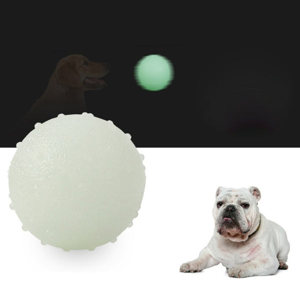 TPR Bite Resistant Luminous Bouncy Ball Pet Toys, Size: Small 6cm, Small 6cm, Large 6.5cm