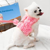 Pet Lace Vest Clothes Harness Leash, Size:, S, M, L