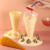 Piping Bags Rack Pastry Bags Holder Nozzle Decorating Tips Stand For Baking Accessories