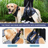 Injured Dog Auxiliary Leash Front and Rear Leg Double Slings For Large and Medium-sized Dogs, S, M, L, XL