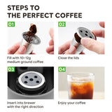 For Keurig K-Supreme Plus Coffee Machine Reusable Stainless Steel Filter Five-hole K Cup, Metal Five-hole