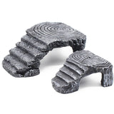 Turtle Aquascape Climbing Platform Reptile Hiding Cave Three Legged Turtle Platform, Small, Large