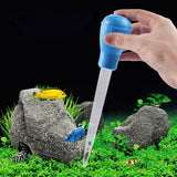 Small Fish Tank Water Change Suction Pooper Manual Mini Suction Tube, Blue, Green