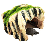 Flocked Caple Box Turtle Hiding Nest Moss Cave Turtle Cave Sunbed, ZR7661, ZR647, ZR7662, FGT48, GT46, GT47