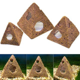 Fish Tank Aquascape Hiding House Resin Pyramid Shrimp House Hiding Cave, 7.5x8.5cm Small, 10x11cm Medium, 12x13cm Large