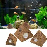 Fish Tank Aquascape Hiding House Resin Pyramid Shrimp House Hiding Cave, 7.5x8.5cm Small, 10x11cm Medium, 12x13cm Large