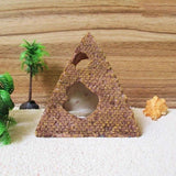 Fish Tank Aquascape Hiding House Resin Pyramid Shrimp House Hiding Cave, 7.5x8.5cm Small, 10x11cm Medium, 12x13cm Large