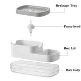 Soap Dispenser Bottle Automatic Liquid Soap Dispenser Kitchen Sponge Brush Storage Box, Soap Dispenser White, Soap Dispenser Black