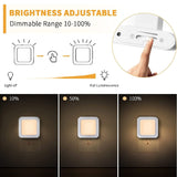 Stepless Dimming Induction Night Light Square Light Guide Plate Baby Night Light, 0.6W