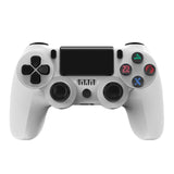 For PS4 Wireless Bluetooth Game Controller With Light Strip Dual Vibration Game Handle, White, Black, Red, Blue, Green, Rose Red, Letter, Line, Fire Ghost, Cartoon, Hulk, Skeleton, Gear, Lightning, Flame, Cloud, Burst, Wood Grain, Star Red