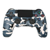 For PS4 Wireless Bluetooth Game Controller With Light Strip Dual Vibration Game Handle, White, Black, Red, Blue, Green, Rose Red, Letter, Line, Fire Ghost, Cartoon, Hulk, Skeleton, Gear, Lightning, Flame, Cloud, Burst, Wood Grain, Star Red