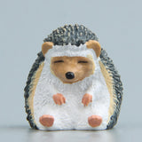 Warm Series Sitting Sleepy Zoo Figure Fridge Magnets, Brown Bear, Pug dog, Fat Cat, Hedgehog