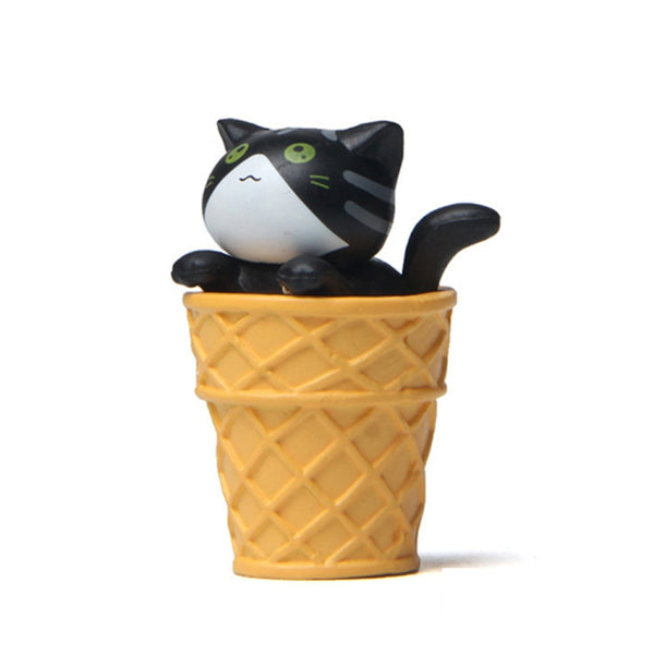 Gourmet Series Ice Cream Cat Ornament Doll Micro Landscape Gardening Decoration