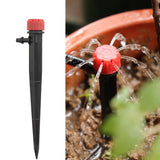 FH-118 13cm Adjustable 8 Holes Ground Plug Dripper Garden Irrigation System Watering Nozzle, Red Hat, Black Hat