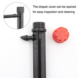 FH-118 13cm Adjustable 8 Holes Ground Plug Dripper Garden Irrigation System Watering Nozzle, Red Hat, Black Hat