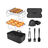 For NinJa DZ201 DZ401 DZ550 Series Air Fryer 8 In 1 Rectangular Kit, 8 In 1