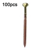 RUITOOL T25 100pcs Woodworking Screws Torx Self Tapping Screws, 5 x 80mm, 4.5 x 60mm, 4.5 x 45mm, 4.5 x 35mm