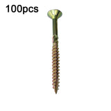 RUITOOL T25 100pcs Woodworking Screws Torx Self Tapping Screws, 5 x 80mm, 4.5 x 60mm, 4.5 x 45mm, 4.5 x 35mm