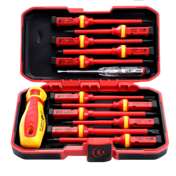 RDEER VDE-9913 13 In 1 Insulated Screwdriver Set Screwdriver Electrician Tools, VDE-9913