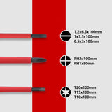 RDEER VDE-9912 12 In 1 Insulated Screwdriver Set Screwdriver Electrician Tools, VDE-9912