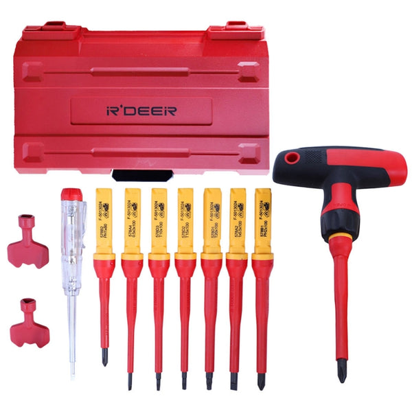 RDEER VDE-9912 12 In 1 Insulated Screwdriver Set Screwdriver Electrician Tools, VDE-9912