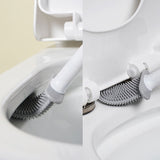 Soft Rubber Toilet Brush Clamp No Dead Space Cleaning Brush, Drain, Leakage