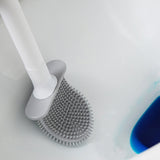 Soft Rubber Toilet Brush Clamp No Dead Space Cleaning Brush, Drain, Leakage