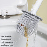 Soft Rubber Toilet Brush Clamp No Dead Space Cleaning Brush, Drain, Leakage