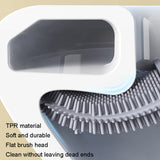 Soft Rubber Toilet Brush Clamp No Dead Space Cleaning Brush, Drain, Leakage