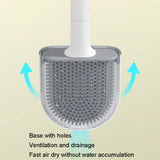 Soft Rubber Toilet Brush Clamp No Dead Space Cleaning Brush, Drain, Leakage