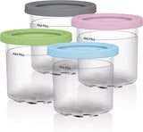 For Ninja NC299AMZ NC300 Ice Cream Storage Containers with Lids, 2 Cups, 4 Cups, 2 Cups+Spoon, 4 Cups+Spoon