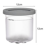 For Ninja NC299AMZ NC300 Ice Cream Storage Containers with Lids, 2 Cups, 4 Cups, 2 Cups+Spoon, 4 Cups+Spoon