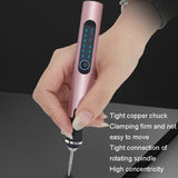 SNJ-3681 Mini Engraving Pen Wireless Polishing Electric Grinder, Silver+Polishing Head+Cutting Blade+Engraving Template+Drill Bit+Corn Head, Rose Gold+Polishing Head+Cutting Blade+Engraving Template+Drill Bit+Corn Head