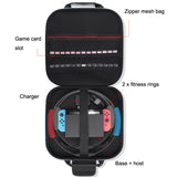 For Nintendo Switch Double Fitness Ring Storage Bag EVA Portable Hard Shell Host Package Accessories, GH1872 GH1872