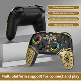 Wireless Bluetooth Somatosensory Vibration Gamepad for Nintendo Switch/Switch PRO, Black Gold, White Green, Black, White