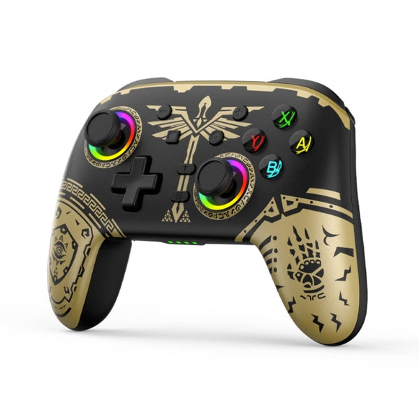 Wireless Bluetooth Somatosensory Vibration Gamepad for Nintendo Switch/Switch PRO, Black Gold, White Green, Black, White