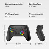 Wireless Bluetooth Somatosensory Vibration Gamepad for Nintendo Switch/Switch PRO, Black Gold, White Green, Black, White