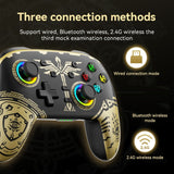 Wireless Bluetooth Somatosensory Vibration Gamepad for Nintendo Switch/Switch PRO, Black Gold, White Green, Black, White