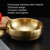 Stainless Steel Double Thickened Cold Noodle Bowl Rice Bowl, 19cm (Silver), 21cm (Silver), 23cm (Silver), 19cm (Gold), 21cm (Gold), 23cm (Gold)