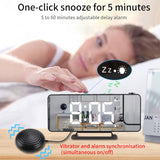 Mirror Projection Clock 2 Groups Alarm Mode with Vibrator, TS-9211