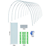 Garden Arch Greenhouse Hoops Rustproof Steel Tunnel Hoop Frame Plant Support, S 3 Rods 8 Arches, S 3 Rods 16 Arches, M 4 Rods 6 Arches, M  4 Rods 12 Arches, L  5 Rods 5 Arches, L  5  Rods 10 Arches