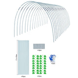 Garden Arch Greenhouse Hoops Rustproof Steel Tunnel Hoop Frame Plant Support, S 3 Rods 8 Arches, S 3 Rods 16 Arches, M 4 Rods 6 Arches, M  4 Rods 12 Arches, L  5 Rods 5 Arches, L  5  Rods 10 Arches