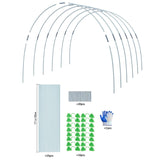 Garden Arch Greenhouse Hoops Rustproof Steel Tunnel Hoop Frame Plant Support, S 3 Rods 8 Arches, S 3 Rods 16 Arches, M 4 Rods 6 Arches, M  4 Rods 12 Arches, L  5 Rods 5 Arches, L  5  Rods 10 Arches