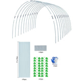 Garden Arch Greenhouse Hoops Rustproof Steel Tunnel Hoop Frame Plant Support, S 3 Rods 8 Arches, S 3 Rods 16 Arches, M 4 Rods 6 Arches, M  4 Rods 12 Arches, L  5 Rods 5 Arches, L  5  Rods 10 Arches