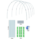 Garden Arch Greenhouse Hoops Rustproof Steel Tunnel Hoop Frame Plant Support, S 3 Rods 8 Arches, S 3 Rods 16 Arches, M 4 Rods 6 Arches, M  4 Rods 12 Arches, L  5 Rods 5 Arches, L  5  Rods 10 Arches